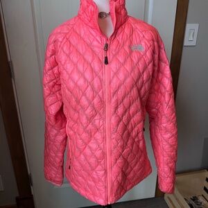 North Face Puffer Jacket HOT PINK Down size M EUC